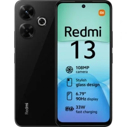 Xiaomi Redmi 13, 6GB RAM, 128GB, 6.79 pulg, Negro Medianoche Xiaomi Redmi 13, 6GB RAM, 128GB, 6.79 pulg, Negro Medianoche